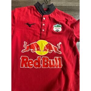 Mizuno Hoang Anh Gia Lai HAGL 2022 Third Kit Red Bull Polo Soccer Jersey Mens L